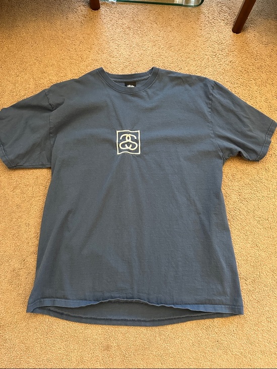 Stussy Other - Stussy Navy Short Sleeve Tee with Center Crest Logo